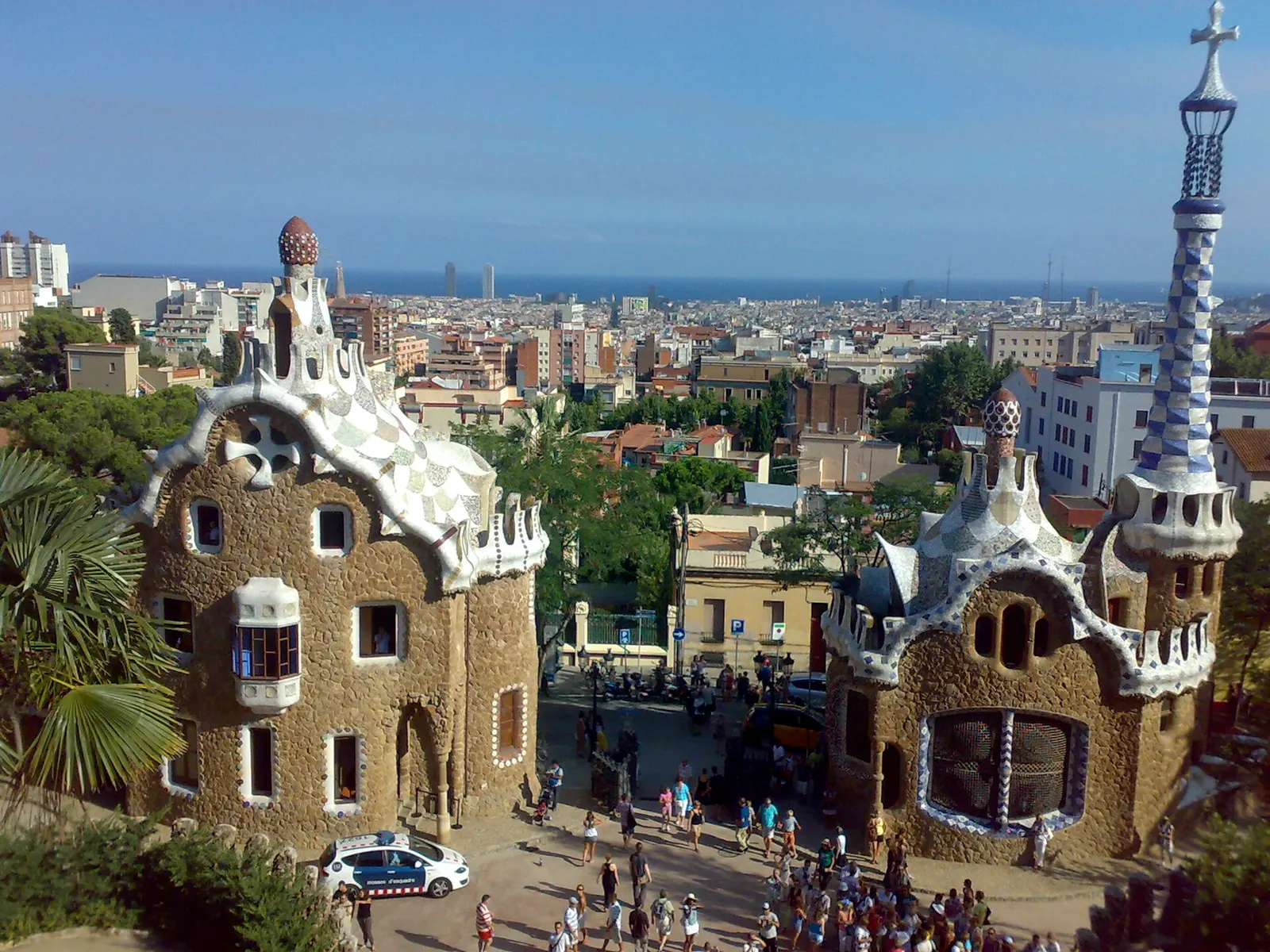 Park Güell, Barcelona. Fotografía del entorno geográfico.