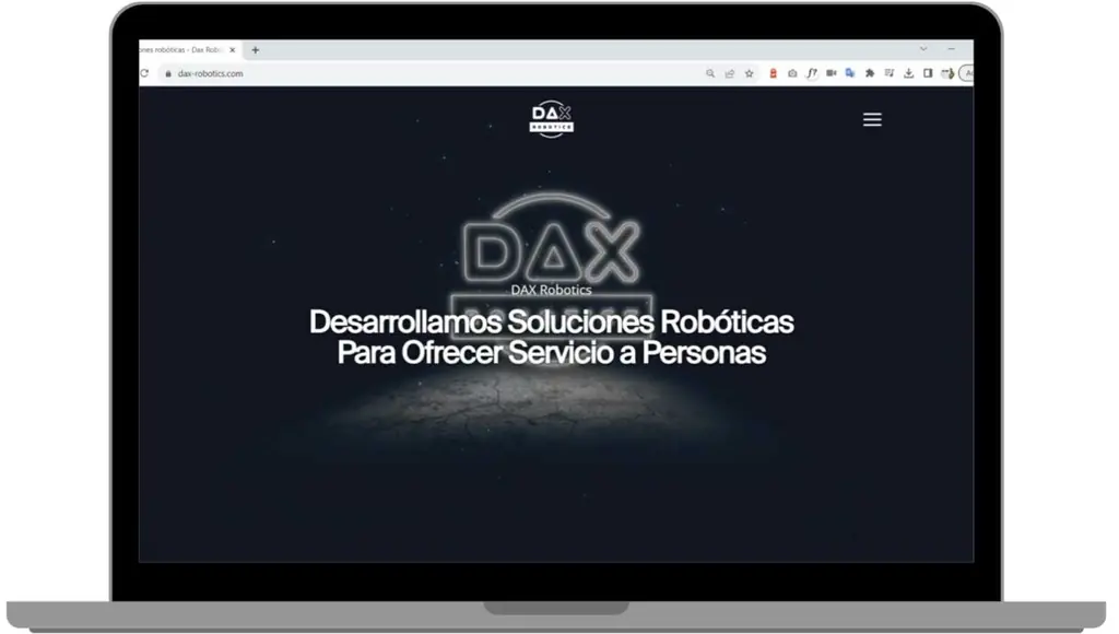 Proyecto real de diseño web para Dax Robotics realizado por Necotec